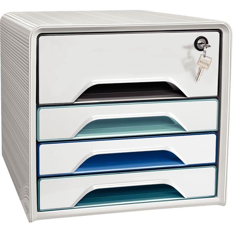 MODULE 4 TIROIRS CEP RIVIERA BLANC FERM ? CLE